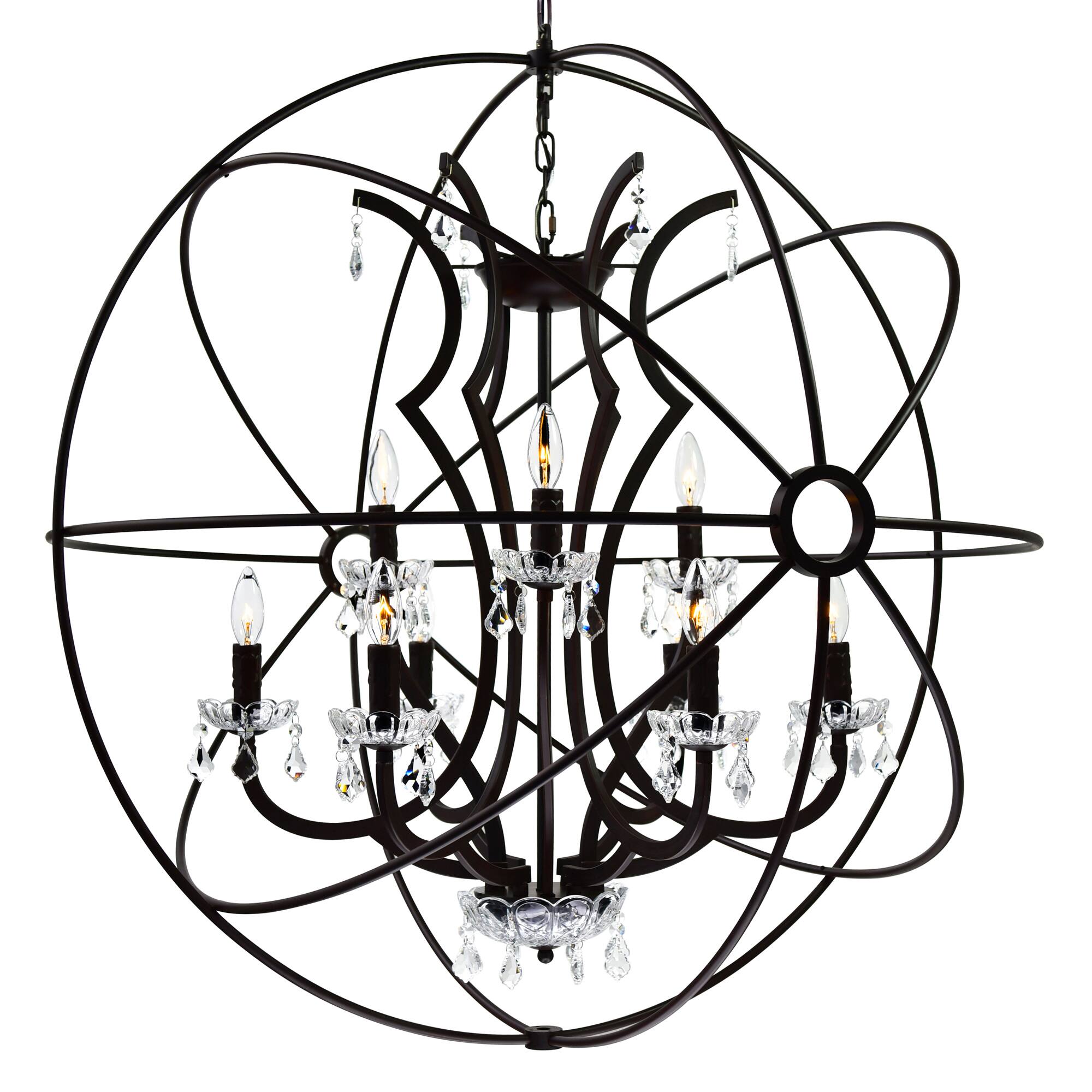 Angle. CWI Lighting - Campechia 12 Light Up Chandelier With Brown Finish - Brown.