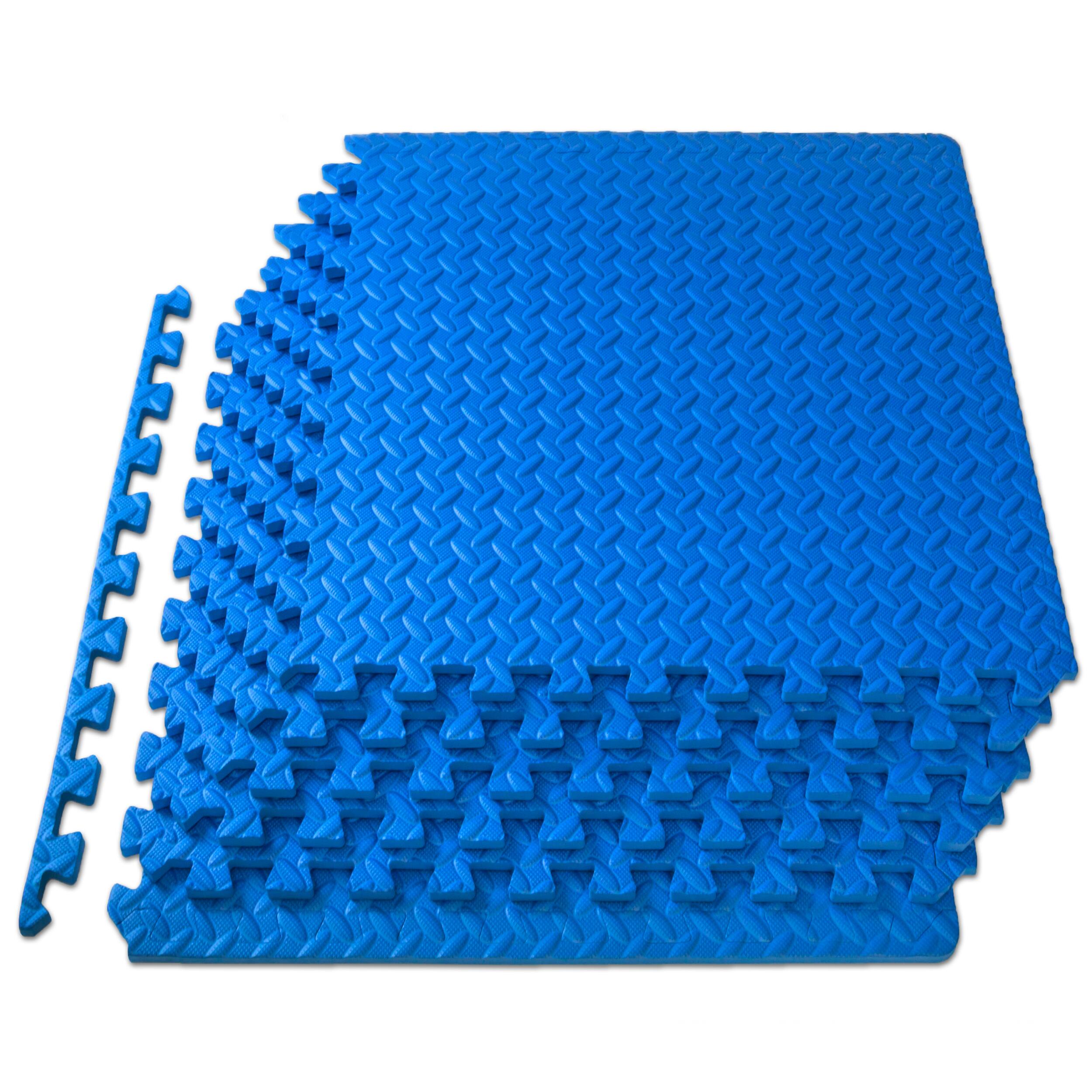 ProsourceFit - Diamond Plate Exercise Puzzle Mat 1/2-in, 24 Sq Ft - 6 Tiles - Blue price history on PriceWatchPro
