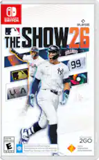 NINTENDO SWITCH
THE SHOW 26
MLB PLAYERS
BULLDOGS
COLLEGE
HIGH SCHOOL
99
MLB
MVP
USA
TEAM USA
BASEBALL WORLD CLASSIC
ALL RISE
THE JUDGE
EVERYONE ENFANTS et ADULTES
ESRB
Download & microSD card required.
Téléchargement et carte microSD nécessaires.
Requiere una descarga y una tarjeta microSD.
SOLUTIONS 2GO
Sony Interactive Entertainment