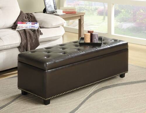 Alt View 16. Simpli Home - Hamilton Storage Ottoman - Coffee Brown.