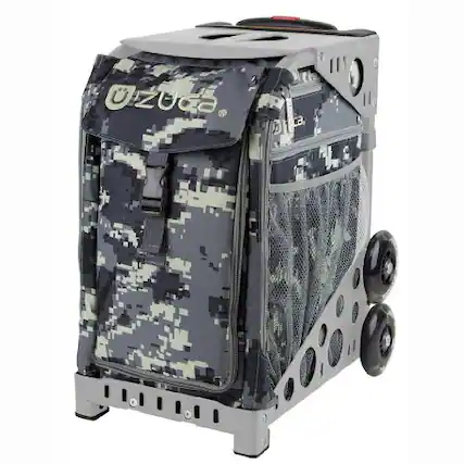 Front. Zuca - ZUCA Sport Anaconda Insert Bag (Camo Gray/Black) w/ Frame (Gray) - Gray.