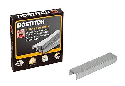 BOSTITCH Heavy Duty Staples  
3/8" (9 mm)  
Grapas de 9 mm (3/8")  
Grapes de 9 mm (3/8")  
Agrafes haut rendement 9 mm (3/8")  
HD  
High Carbon Steel  
1000 staples