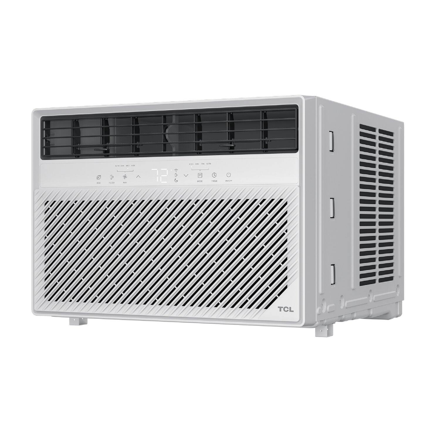 Alt View 4. TCL - 700 Sq. Ft. 14,000 BTU Smart Window Air Conditioner, Digital with Remote - White.