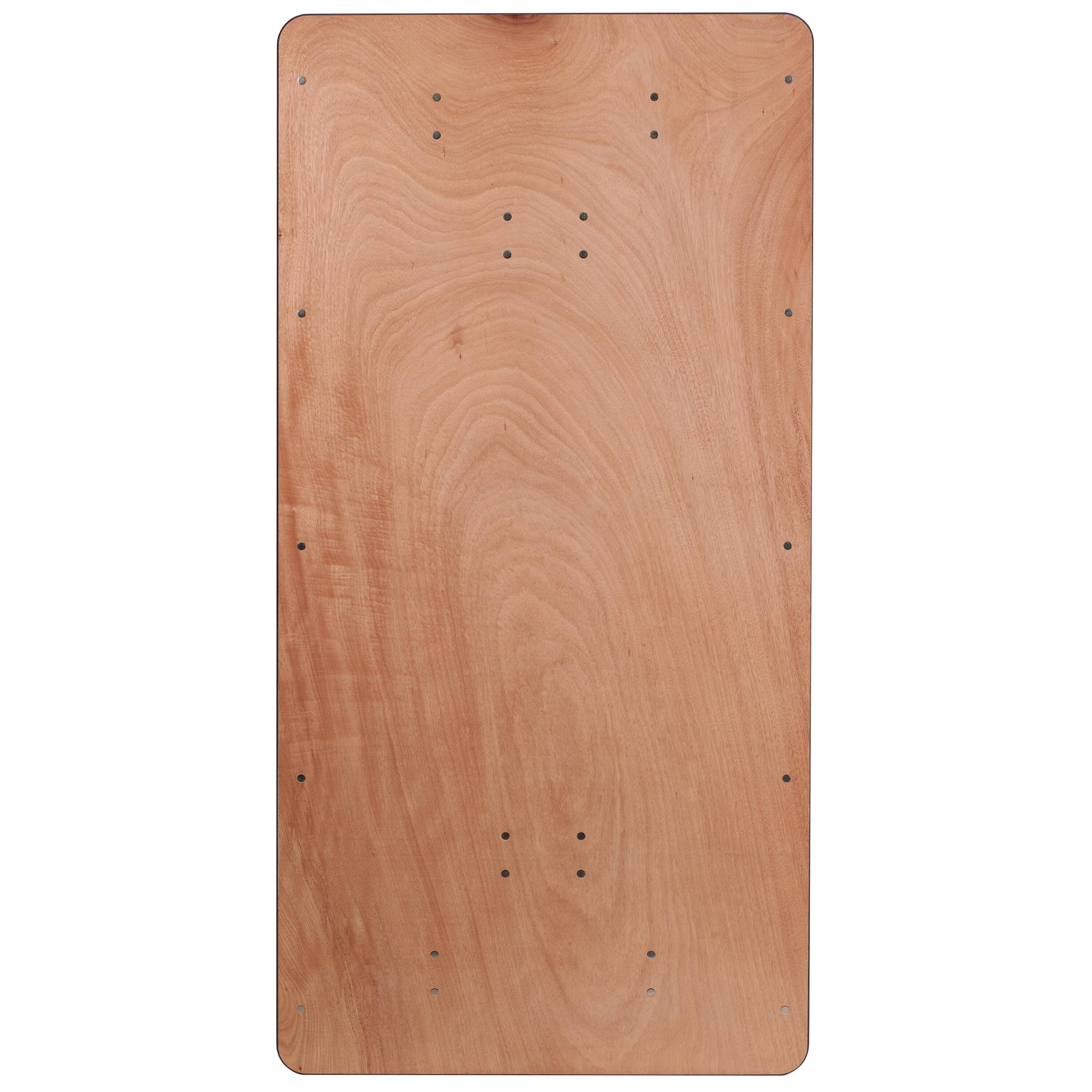Alt View 14. Alamont Home - Fielder 6-Foot Rectangular Wood Folding Banquet Table with Clear Coated Finished Top - Natural.