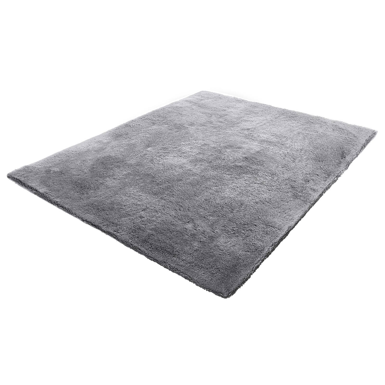Alt View 5. VEVOR - Indoor Plush Area Rugs, 8 x 10 ft Soft Plush Carpet, Furry Shag Area Rugs for Living Room, Bedroom, Sunroom - Grey.