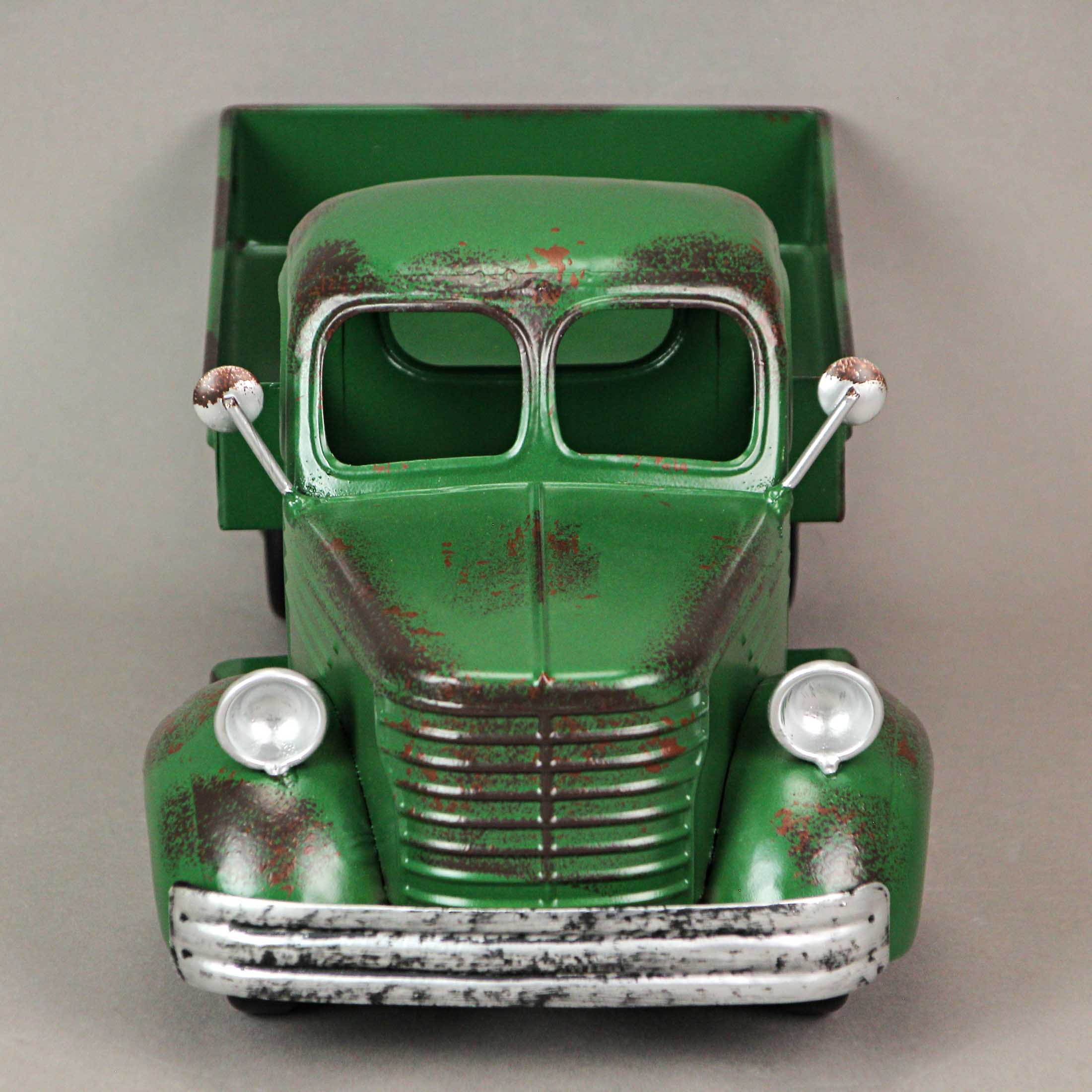 Alt View 5. Zeckos - 14 In Long Green Rustic Metal Decorative Vintage Pickup Truck Planter Farmhouse - Green.
