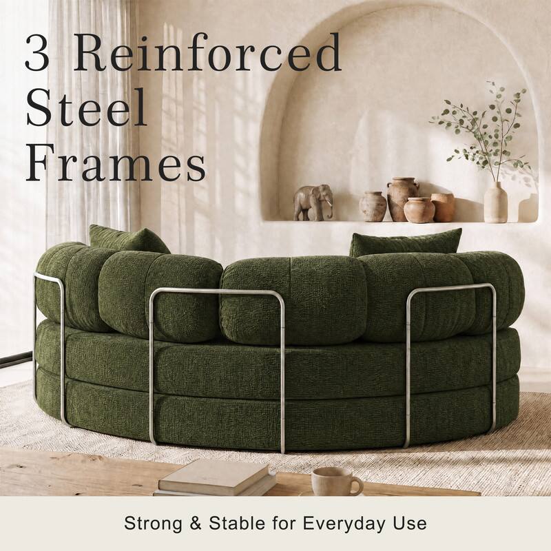 3 Reinforced Steel Frames  
Strong & Stable for Everyday Use