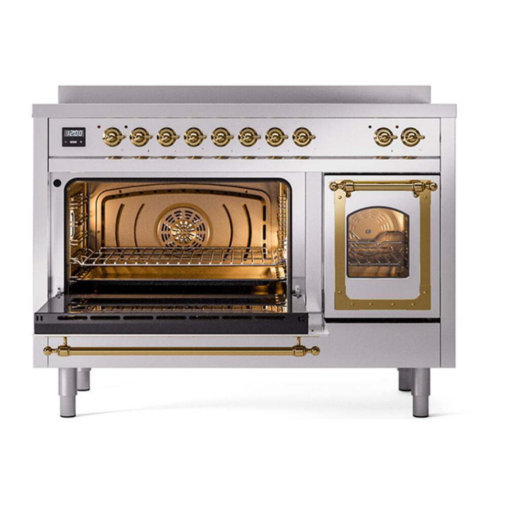 Alt View 3. ILVE - ILVE Nostalgie II 48 inch Induction Range with 6 Induction Elements (Stainless Steel) - Stainless Steel.