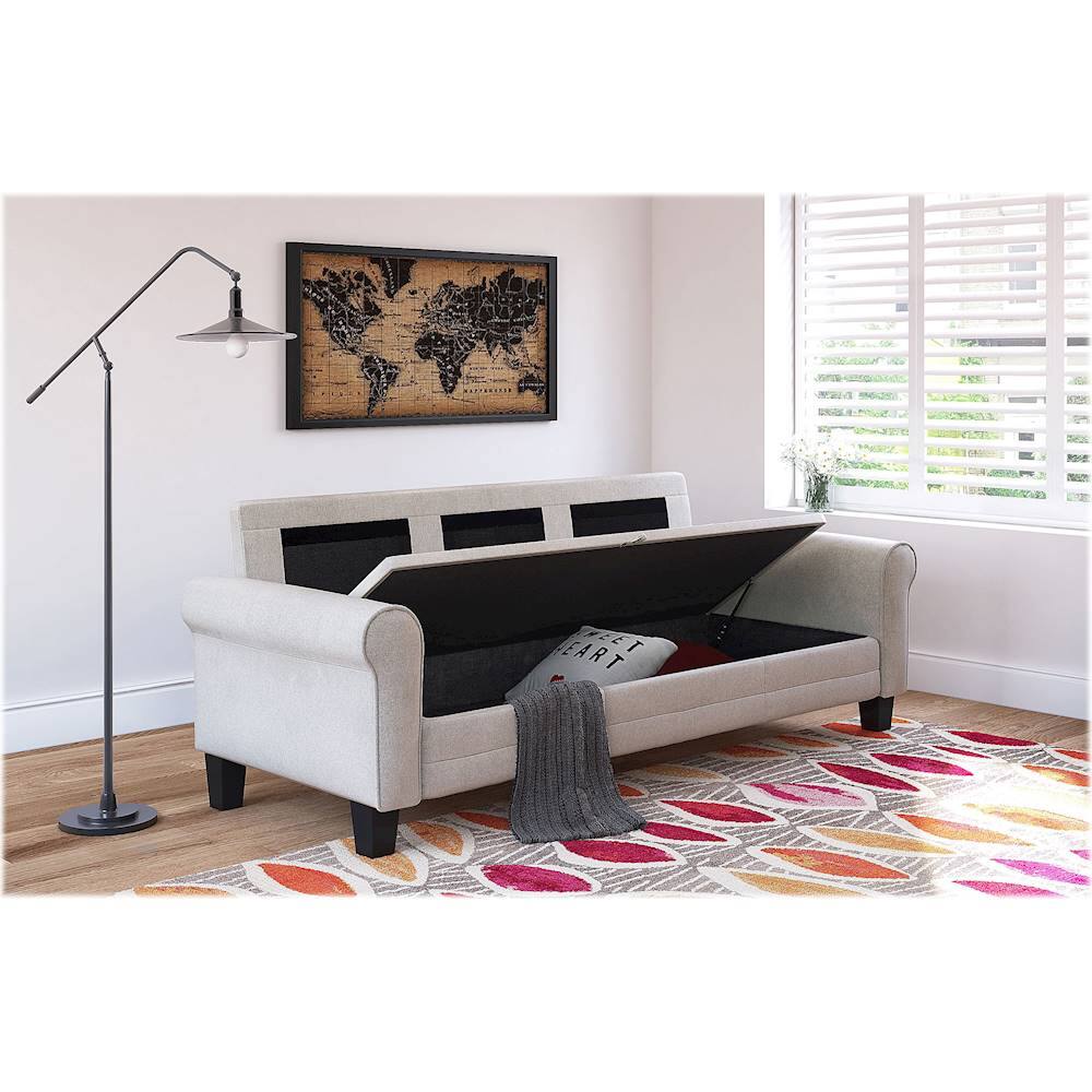 Alt View 13. Serta - Copenhagen 3-Seat Fabric Sofa - Light Gray.