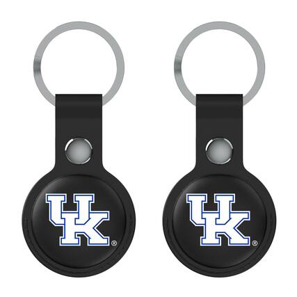 Front. Keyscaper - Black Kentucky Wildcats Two-Pack AirTag Holders - No Size - Black.