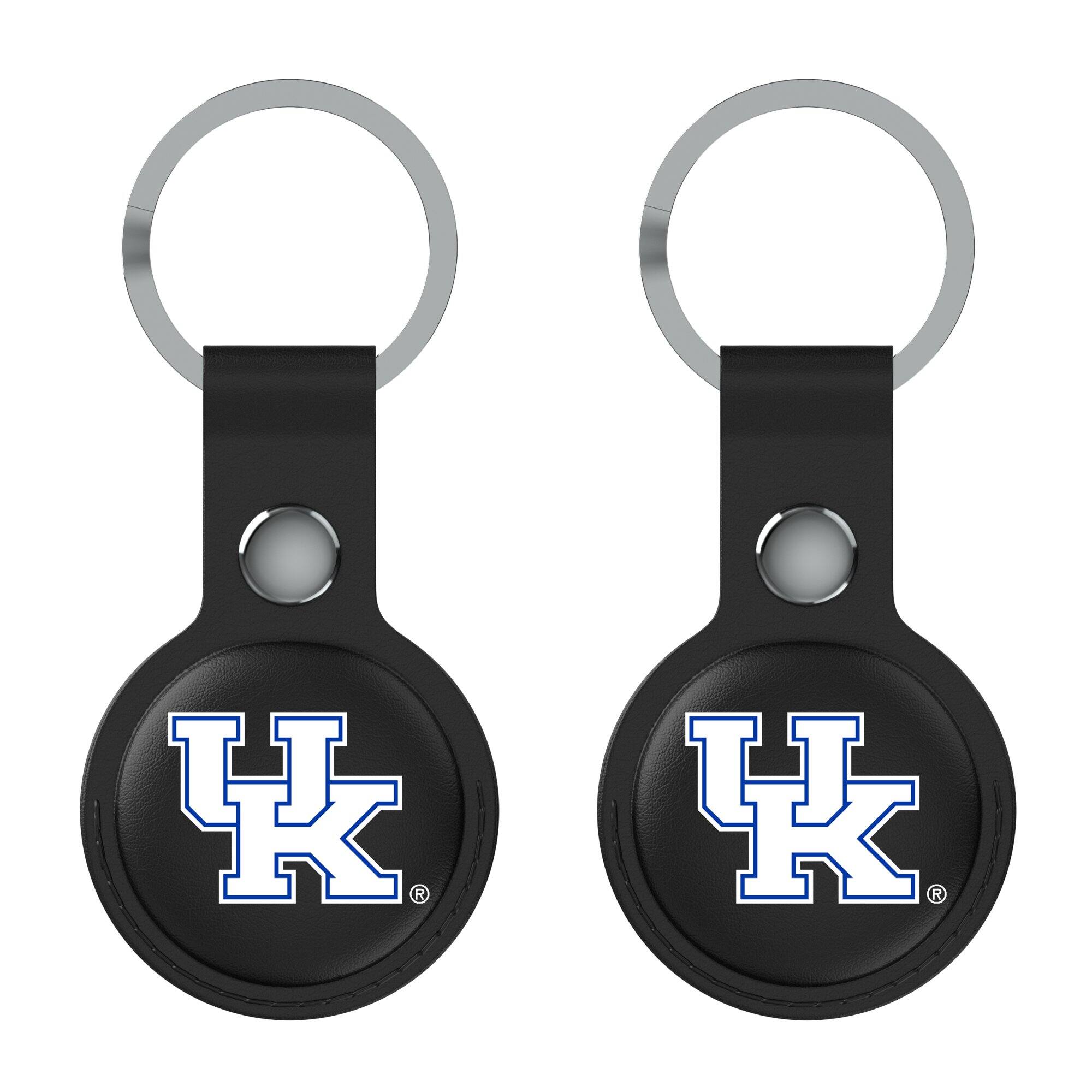 Front. Keyscaper - Black Kentucky Wildcats Two-Pack AirTag Holders - No Size - Black.