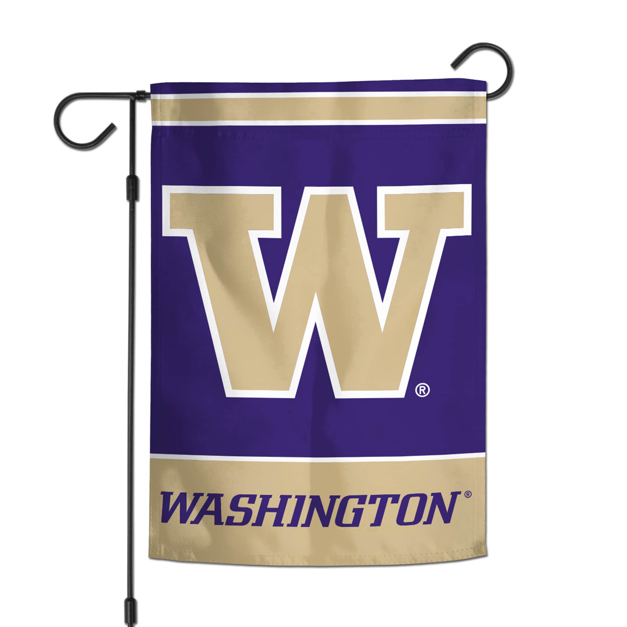 Alt View 2. WinCraft - Washington Huskies 12" x 18" Double-Sided Garden Flag - Multicolor.