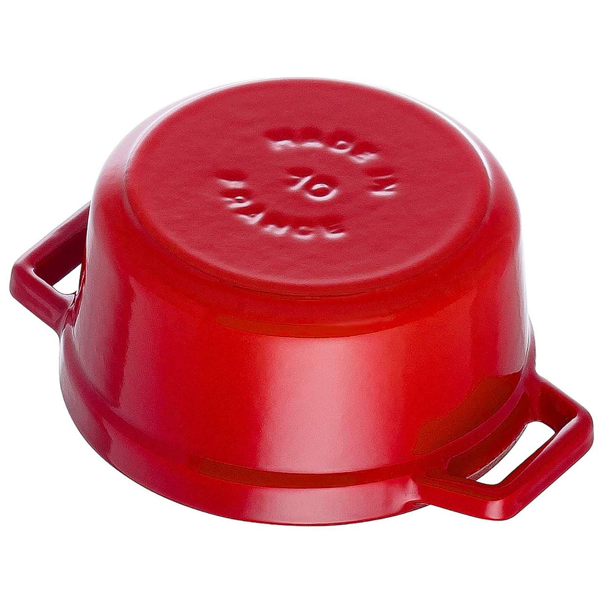 Alt View 2. Staub - Staub Cast Iron Mini Round Cocotte, Dutch Oven, 0.25-quart, serves 1, Made in France, Cherry - Cherry.
