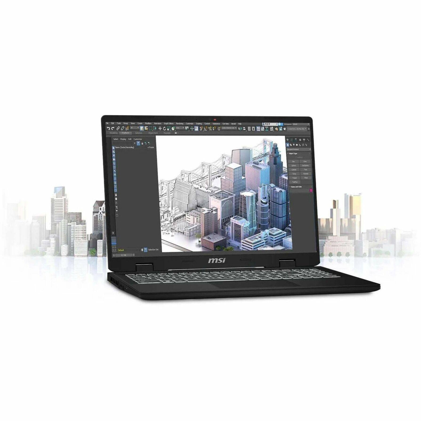 Alt View 18. MSI - CreatorPro M16 HX C14V 16" Laptop - Intel Core i7 with 32GB Memory - 1 TB SSD - Lunar Gray, Gray.