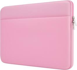 Core Tech - 13-14 Inch Padded Laptop Sleeve with Front Accessory Pocket - Pink