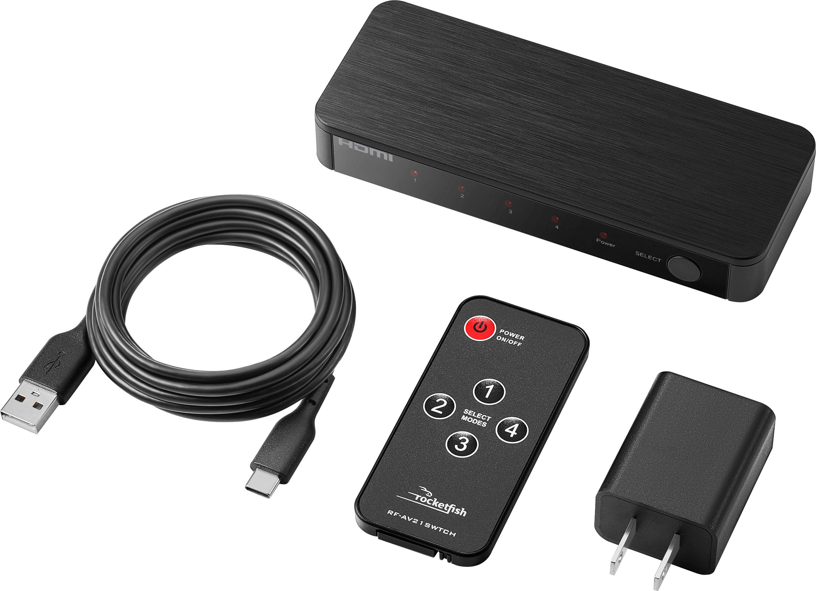 HDMI 2 3 noinorre SELECT C POWER ON/OFF 1 2 SELECT MODES 4 3 RF-AV2 rocketfish RF-AV2 SWITCH