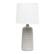 Front. Simple Designs - Textured Linear Ceramic Table Lamp - Taupe.