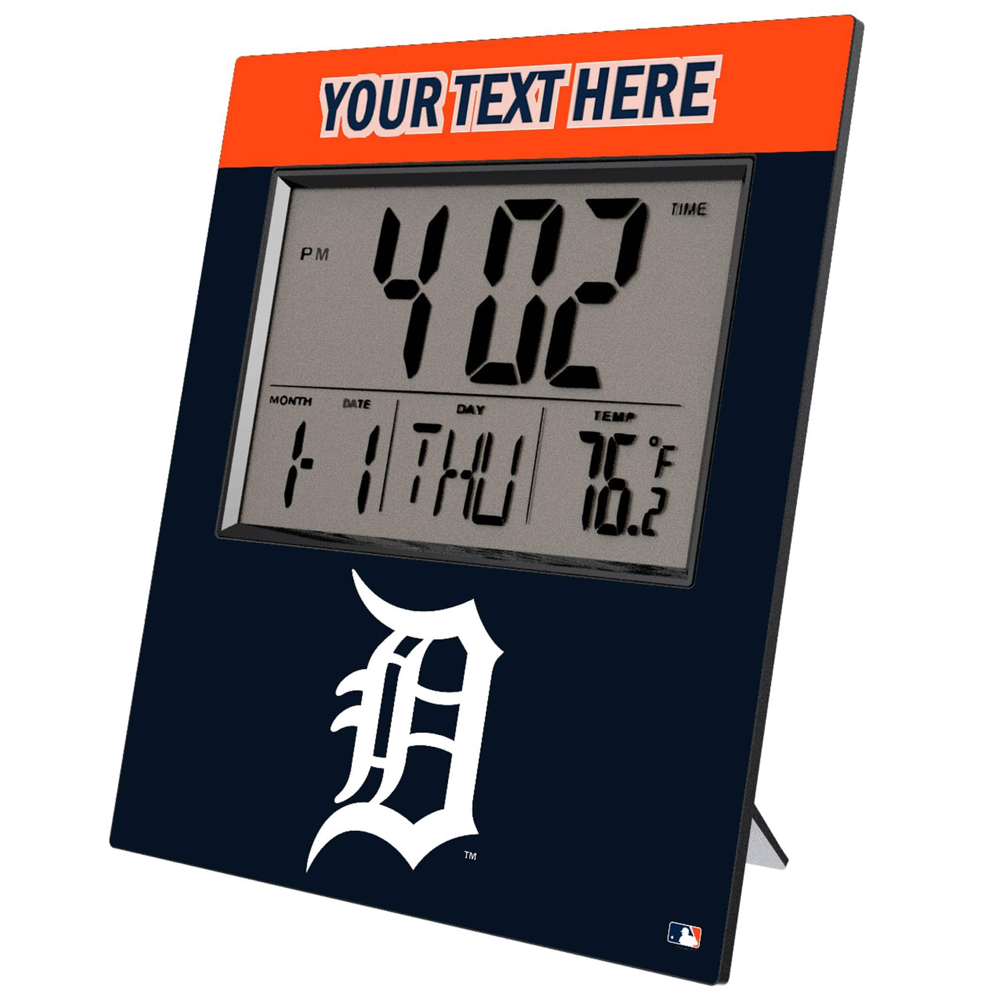 Keyscaper - Detroit Tigers Personalized Digital Desk Clock - Multicolor