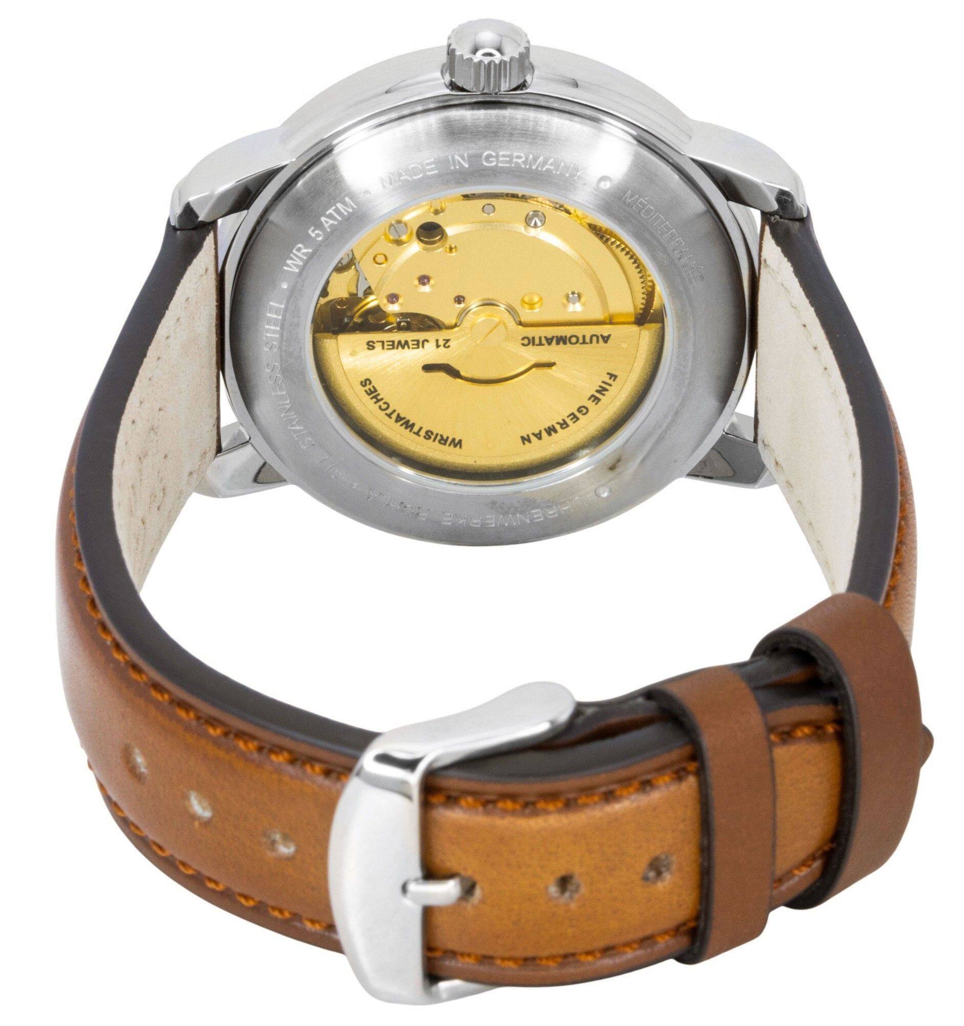 IN GERMANY MADE ATM 5 VEDITERRARS WR SHEEL JEWELS 21 AUTOMATIC STAINLESS FINE WRISTWATCHES GERMAN 7A PHRENWERKE