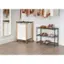 Angle. TRINITY - BASICS 2-Bag Bamboo Laundry Cart Bronze Poles - Bronze.