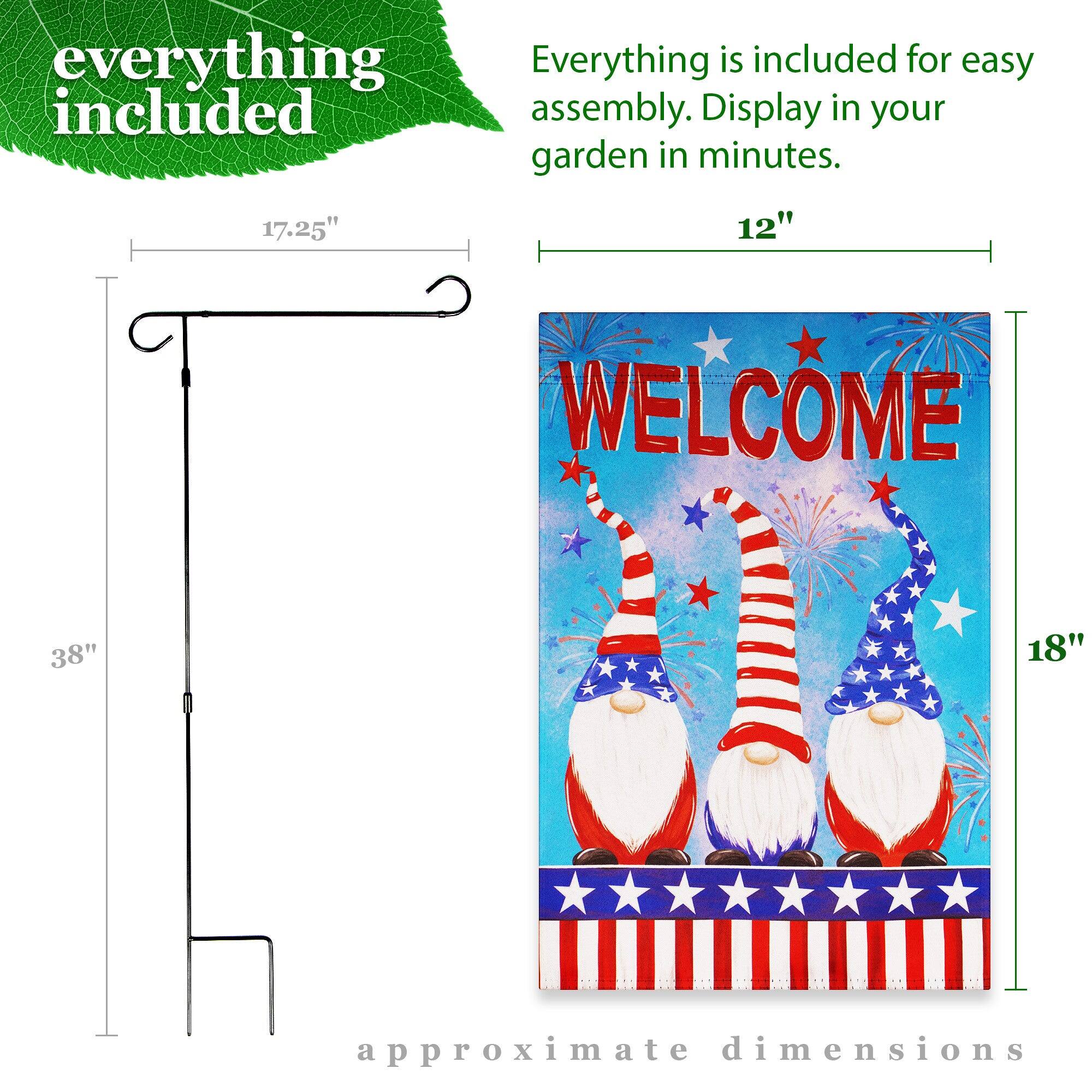 Everything is included for easy assembly. Display in your garden in minutes.

17.25"  
12"  
38"  
18"  

approximate dimensions