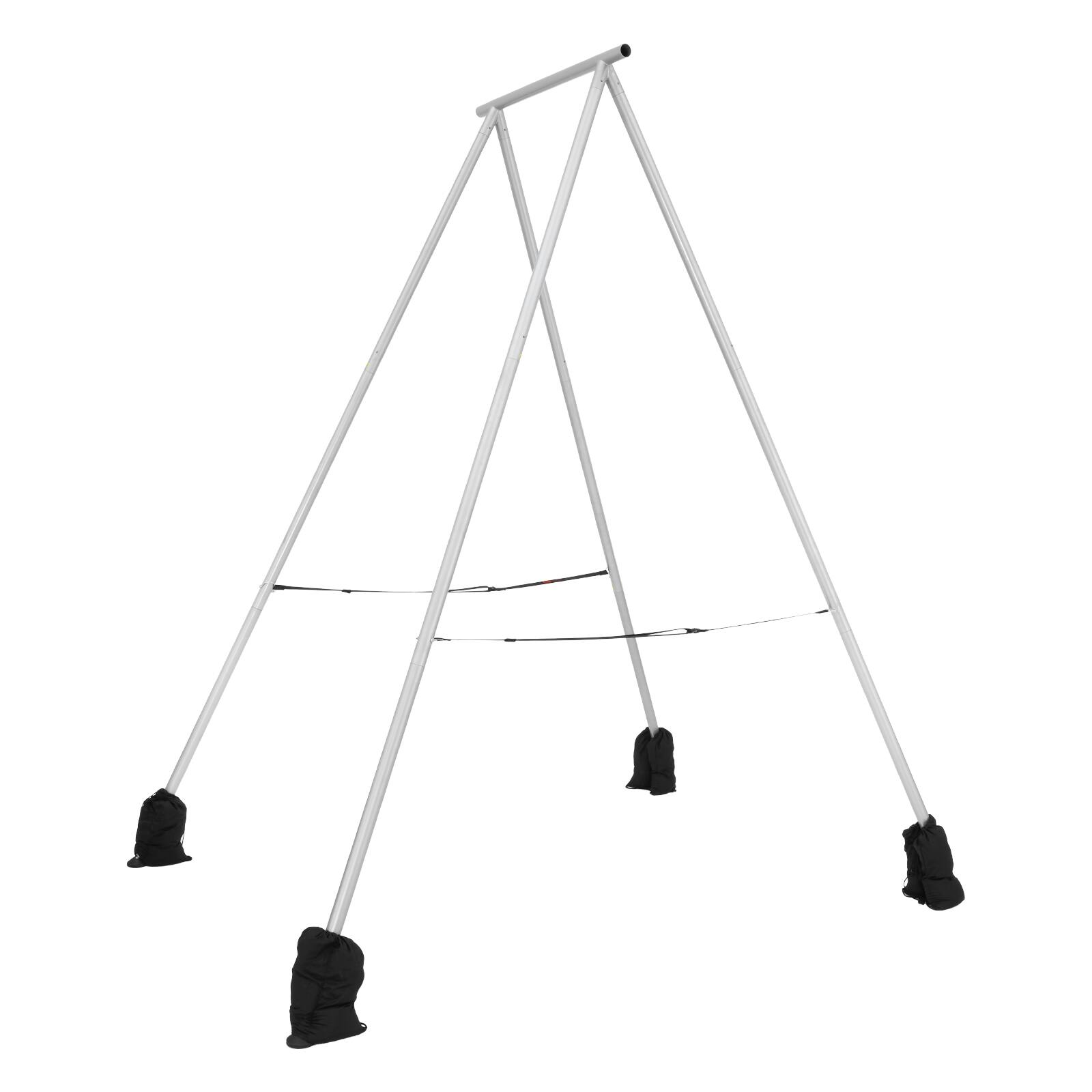 Alt View 5. VEVOR - Yoga Stand Frame, 9.6 ft Length Swing Stand, Max 551.2 lbs Load Triangular Structure Aerial Rig, Aerial Silk Stands - Silver.