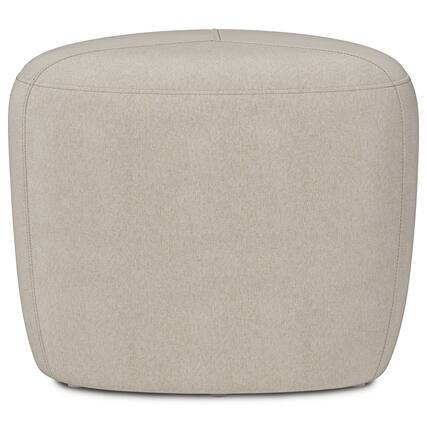Front. Simpli Home - Moore Small Ottoman in Natural Linen Look Fabric - Natural.