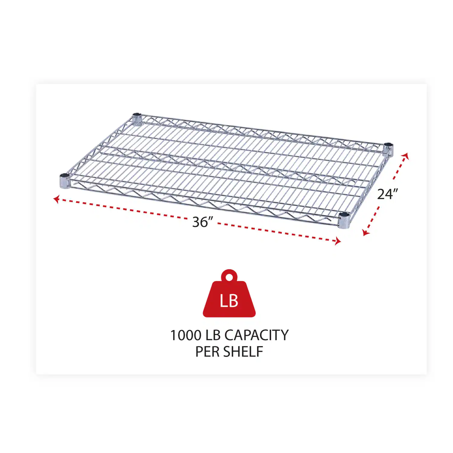24" x 36" LB 1000 LB CAPACITY PER SHELF