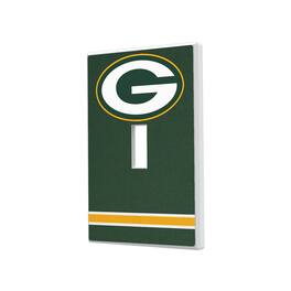 Keyscaper - Green Bay Packers Stripe Single Toggle Light Switch Plate - Multicolor