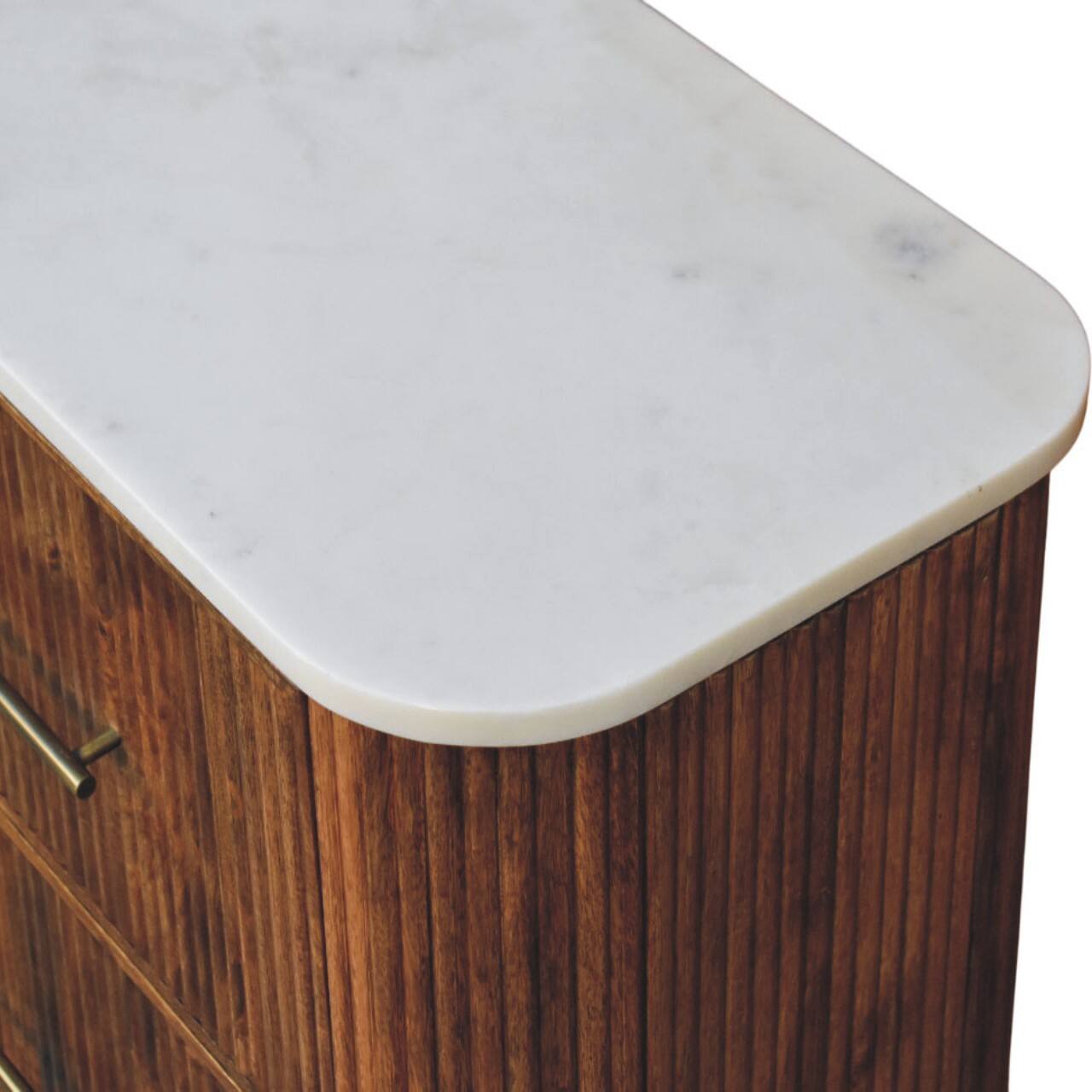 Alt View 1. Artisan Furniture - Artisan Furniture Solid Wood Beaumont Marble Chest, 3 Drawer, Brown - Brown.