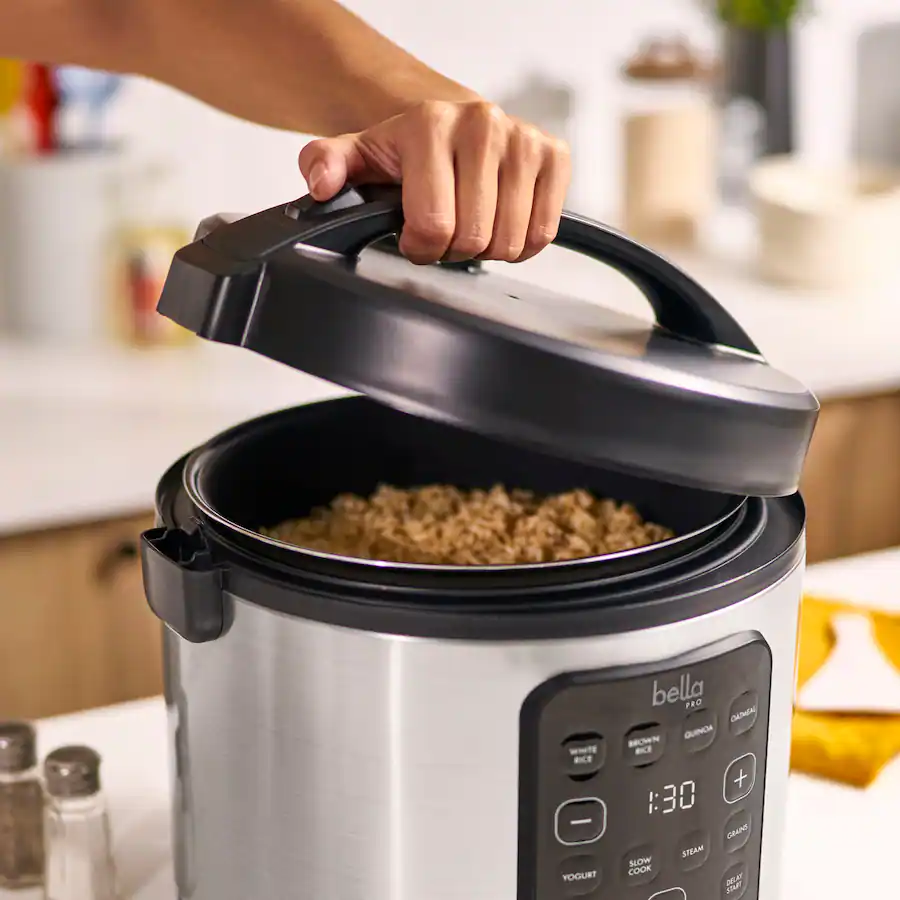 Bepro Rice Cooker bella PRO 20 Cup Digital Rice Cooker Stainless Steel 90226 - Best Buy