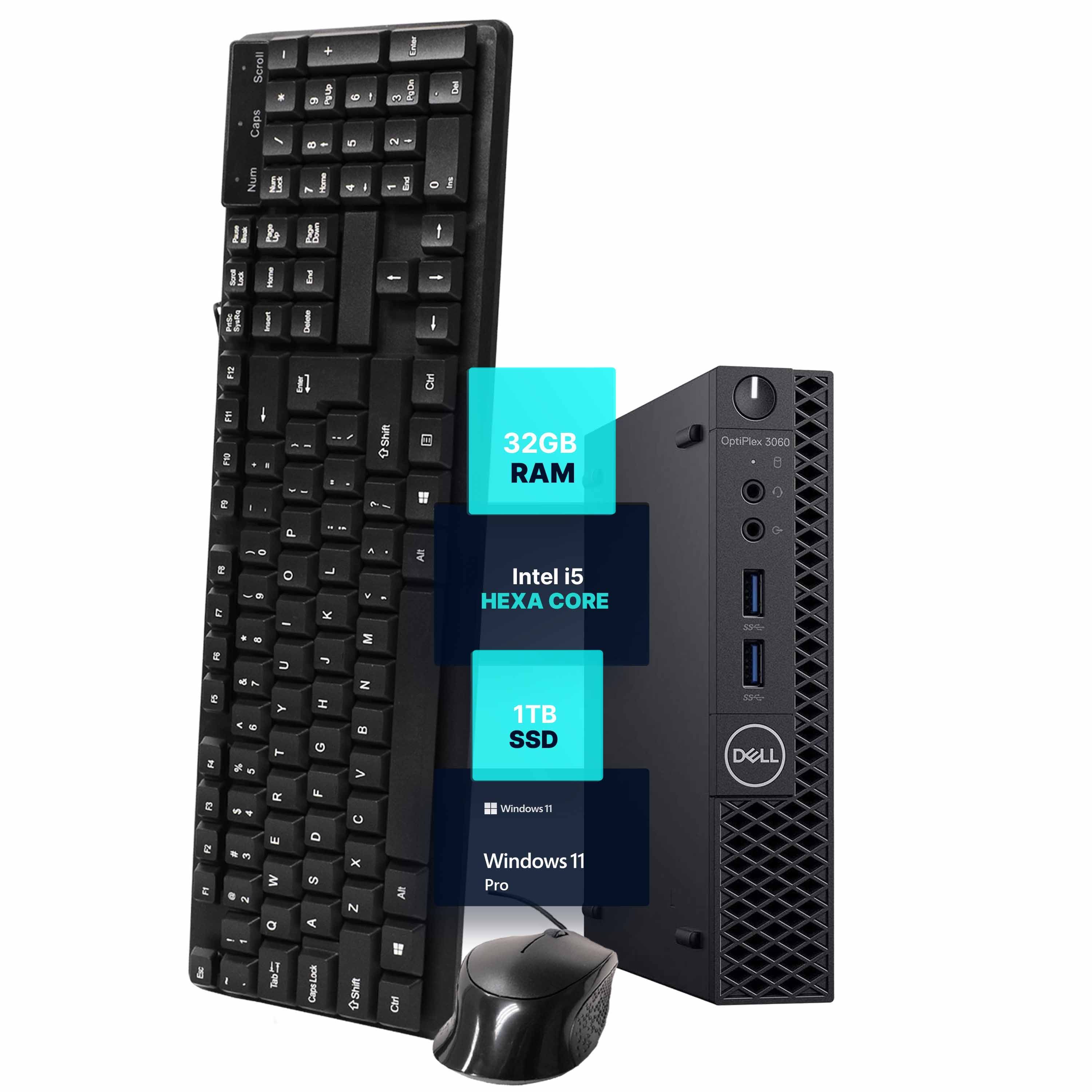 Dell Refurbished Excellent Optiplex 3060 Micro Computer Hexa Intel