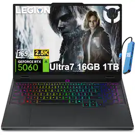 Lenovo - Legion 5i 15.1" 2.5K OLED Gaming Laptop - Intel Core Ultra7 255HX 2025 - NVIDIA GeForce RTX 5060 - 16GB RAM - 1TB SSD - Eclipse Black