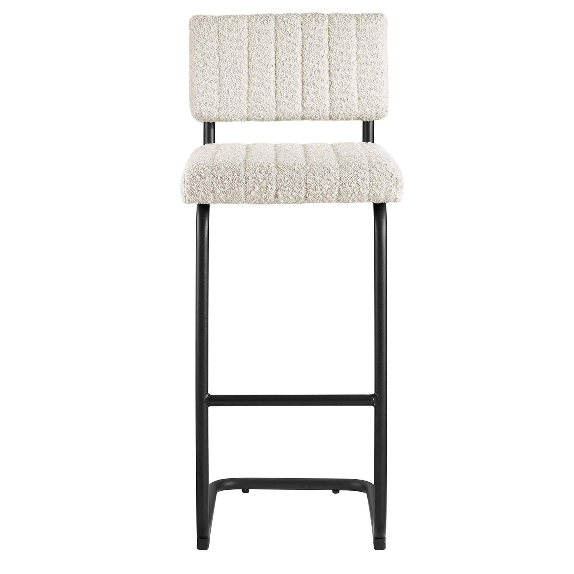Alt View 5. Modway - Parity Boucle Bar Stools Set of 2 by Modway - Black Ivory.
