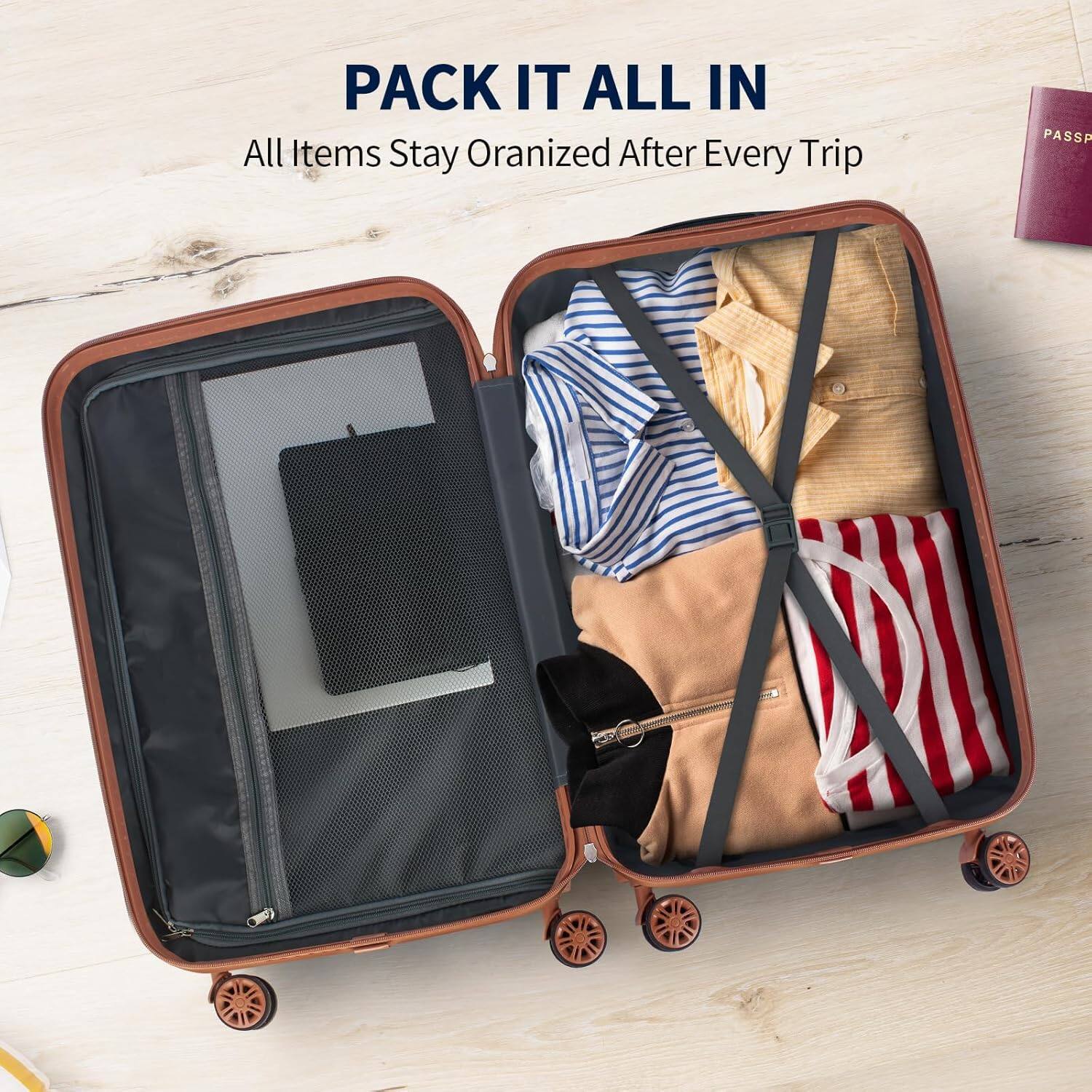 PACK IT ALL IN  
All Items Stay Organized After Every Trip