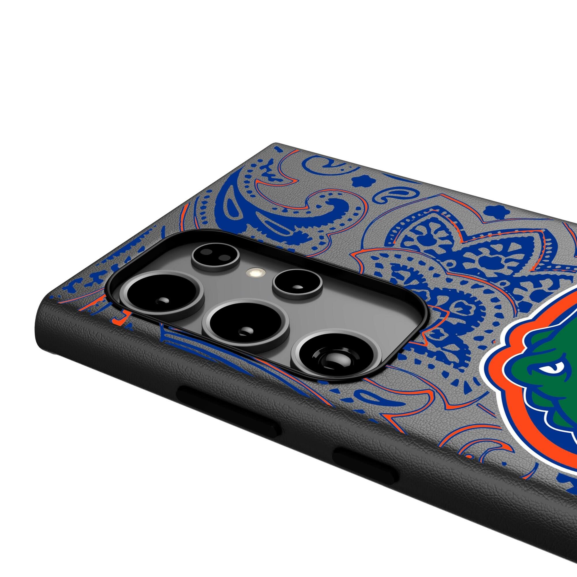 Alt View 3. Keyscaper - Florida Gators Paisley Galaxy Magnetic Bump Case - S24 Ultra - Black.