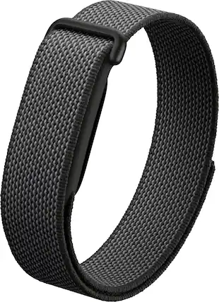 Front. Google - Fitbit Air Performance Loop Band - One Size, Micro-Adjustable - Workout-Friendly - Obsidian.