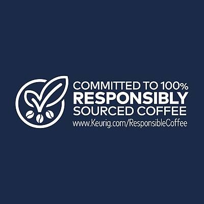 COMMITTED TO 100% RESPONSIBLY SOURCED COFFEE  
www.Keurig.com/ResponsibleCoffee