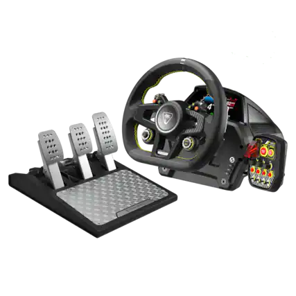 Front. Turtle Beach - VelocityOne Race Wheel & Pedal System for Xbox Series X|S, Windows PCs – Force Feedback, & Three Pedals - Black.
