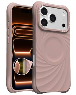 Ornarto - Vortuxe for iPhone 17 Pro Max Case 6.9",Compatible with MagSafe,Sleek Liquid Silicone Phone Cover - Latte