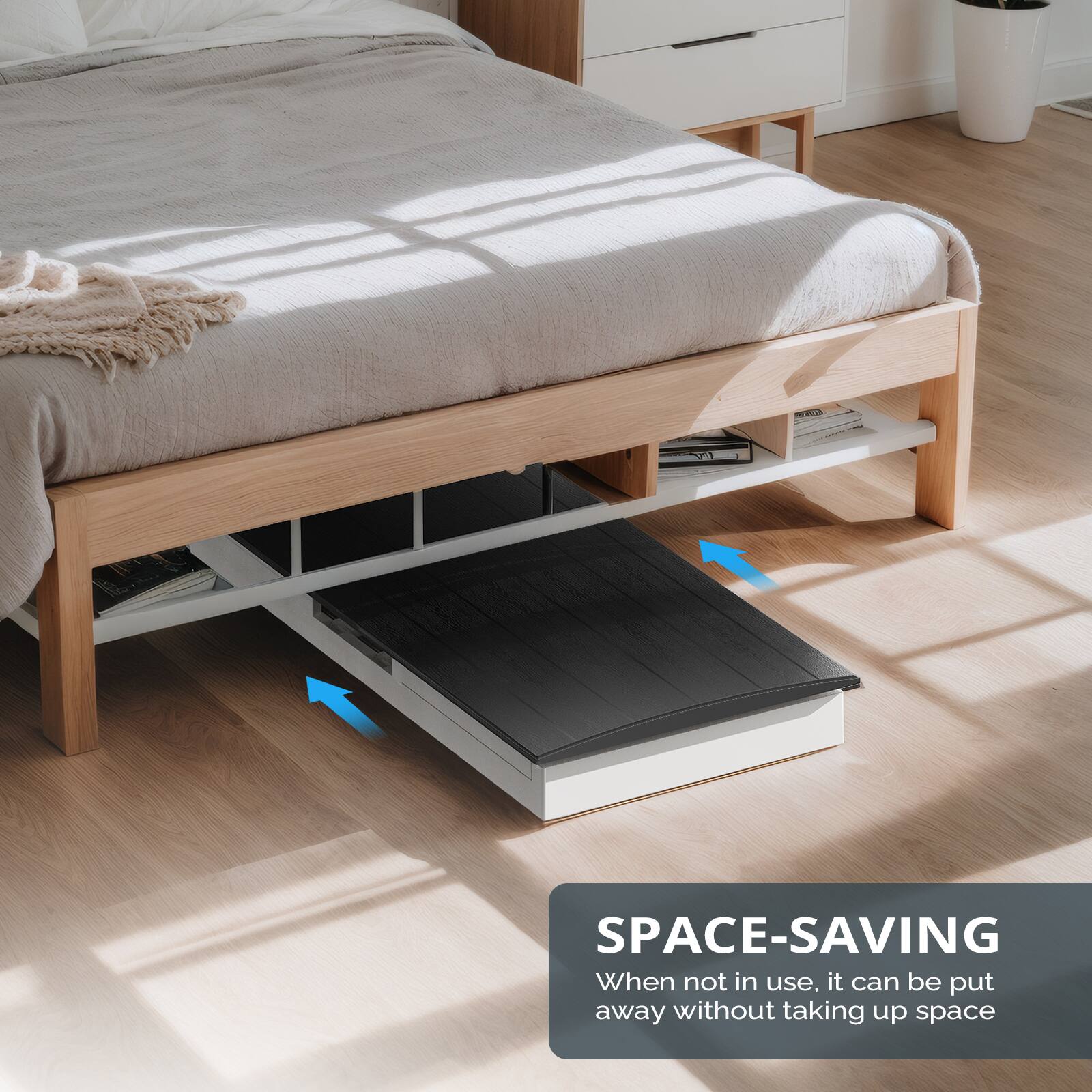 SPACE-SAVING  
When not in use, it can be put away without taking up space