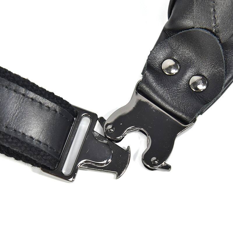 Alt View 4. Steel Horse Leather - Sigrid Smooth Black Leather Waist Bag - Black.
