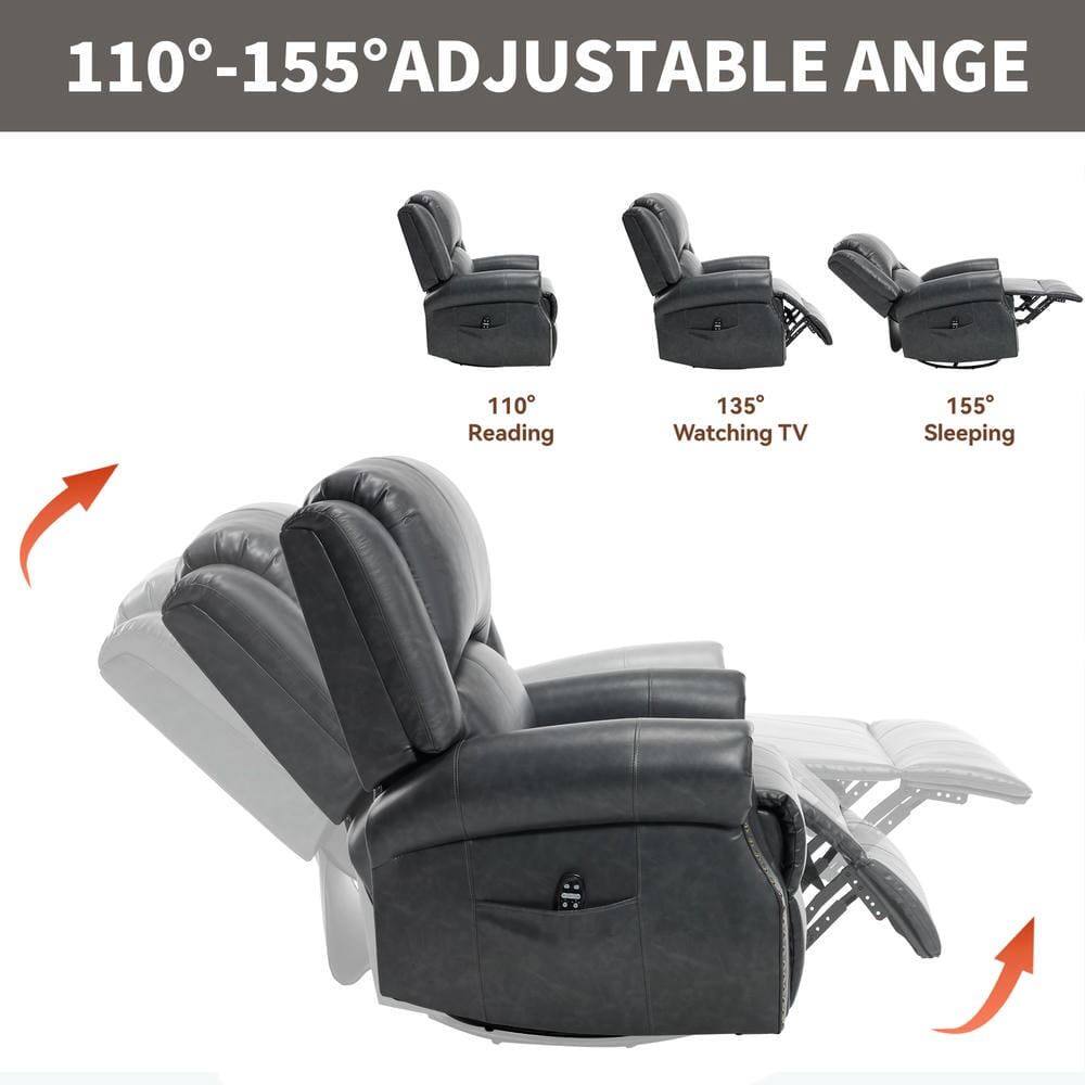 110°-155° ADJUSTABLE ANGLE

110° Reading  
135° Watching TV  
155° Sleeping