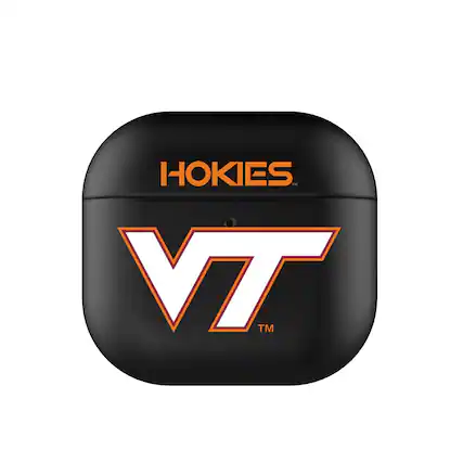 Front. Keyscaper - Virginia Tech Hokies Virginia Tech Hokies Insignia AirPods 4th Generation Case Cover - No Size - Black.