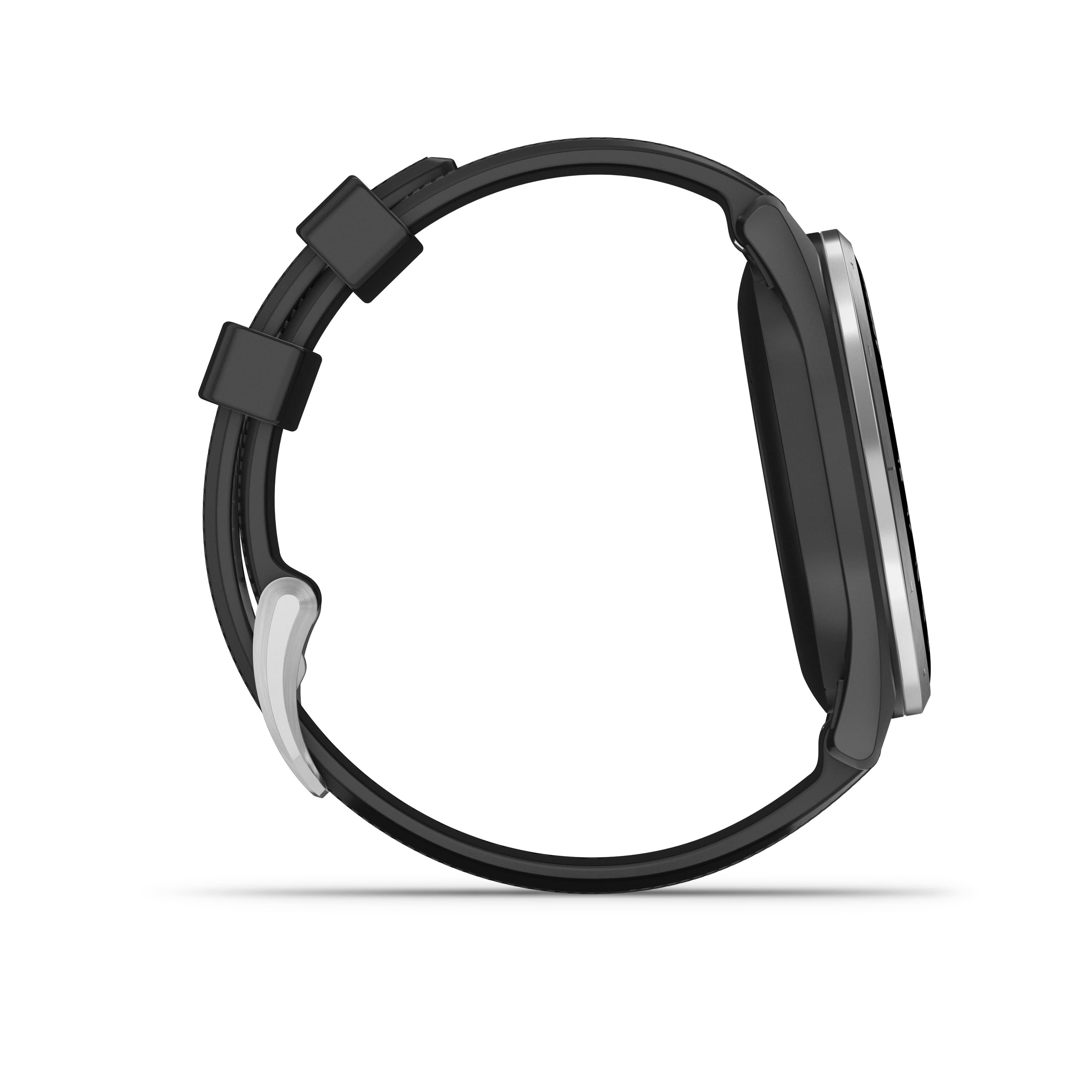 Alt View 6. Garmin - Approach S44 GPS Smartwatch 43mm Anodized Aluminum - Silver Aluminum Bezel with Black Silicone Band.