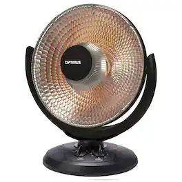 Optimus - 14 Inch Oscillating Dish Heater - Black