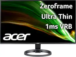 Acer - Refurbished Excellent - R242Y Gyi 23.8In Full HD IPS Zero-Frame Gaming Office Monitor - Black