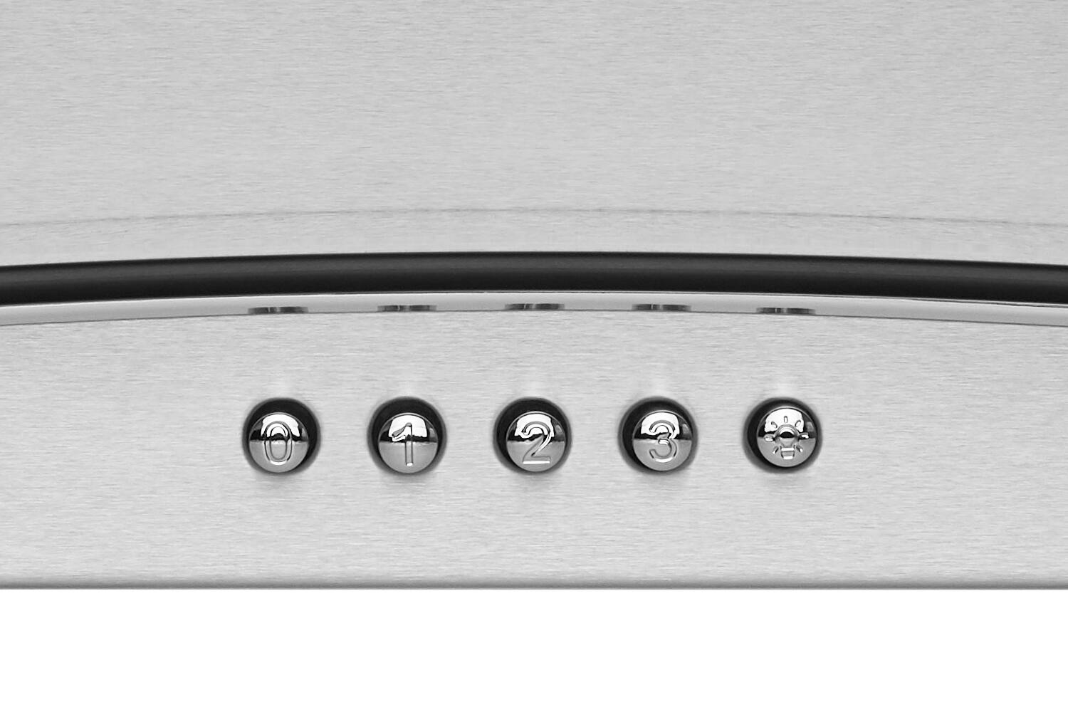 Alt View 5. Hauslane - Hauslane WM-600 30-in Convertible Stainless Steel Wall-Mounted Range Hood - Silver.