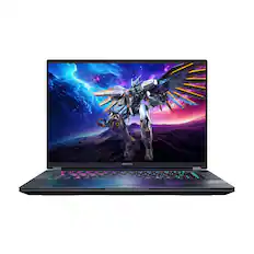 Front. GIGABYTE - AORUS ELITE 16 Gaming Laptop - 16" 165Hz 2560x1600 WQXGA Intel Ultra 9 275HX - 1TB SSD - 32GB DDR5 RAM GeForce RTX 5070 - Gray Tide.