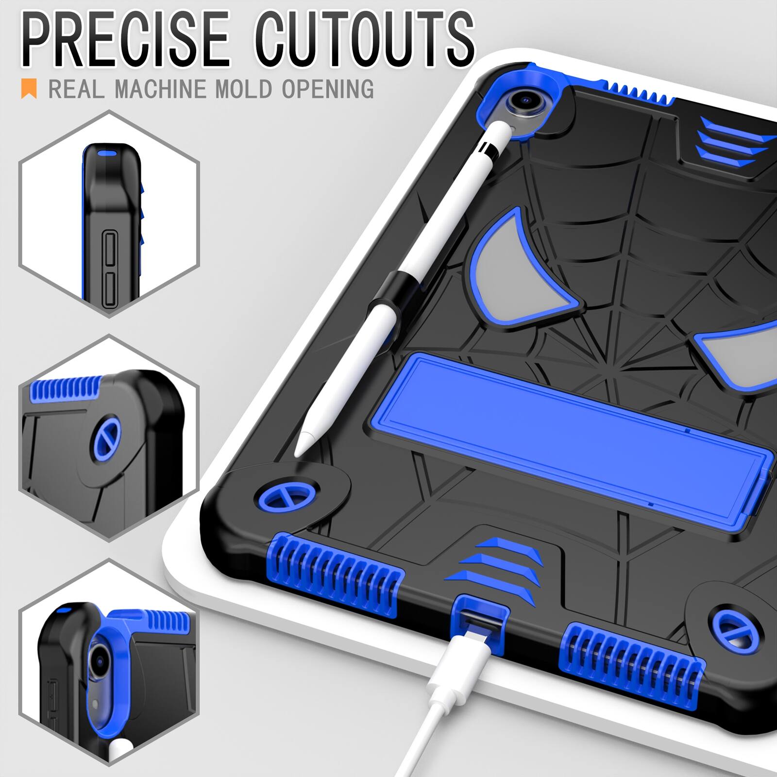 PRECISE CUTOUTS  
REAL MACHINE MOLD OPENING